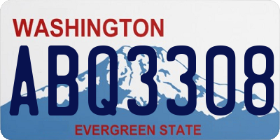 WA license plate ABQ3308