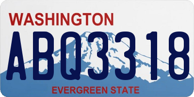 WA license plate ABQ3318