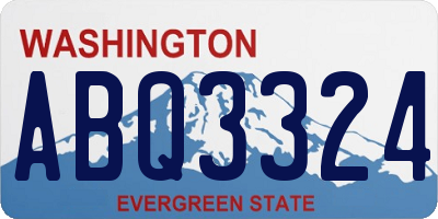 WA license plate ABQ3324