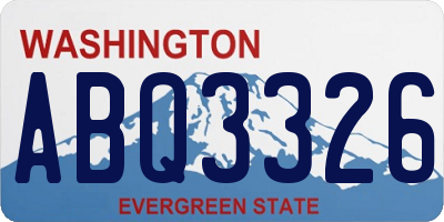 WA license plate ABQ3326