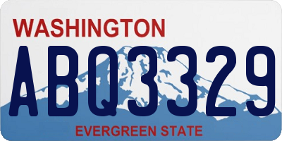 WA license plate ABQ3329