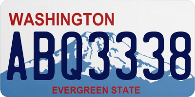 WA license plate ABQ3338