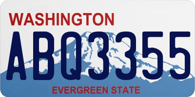 WA license plate ABQ3355