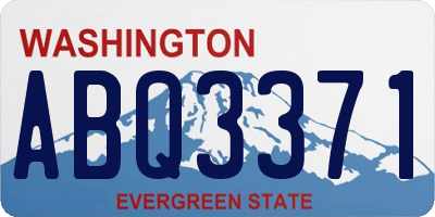 WA license plate ABQ3371