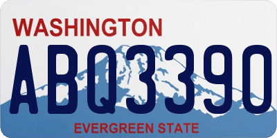 WA license plate ABQ3390