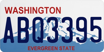 WA license plate ABQ3395