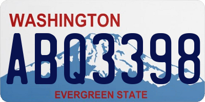WA license plate ABQ3398