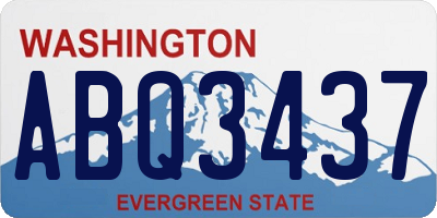 WA license plate ABQ3437
