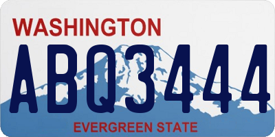 WA license plate ABQ3444