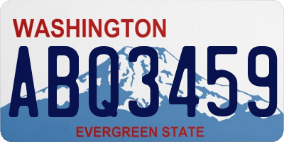 WA license plate ABQ3459