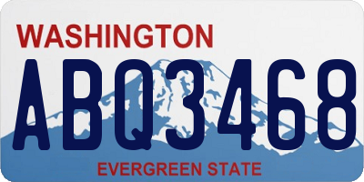 WA license plate ABQ3468