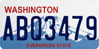 WA license plate ABQ3479
