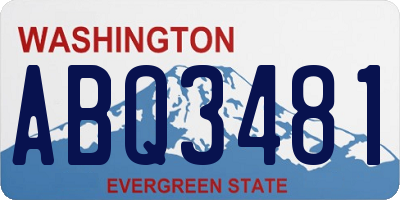 WA license plate ABQ3481