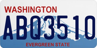 WA license plate ABQ3510