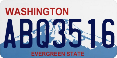 WA license plate ABQ3516