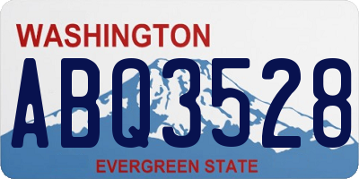 WA license plate ABQ3528