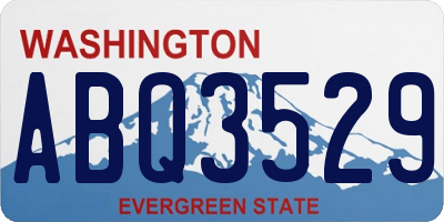 WA license plate ABQ3529