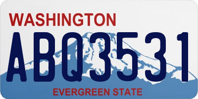 WA license plate ABQ3531