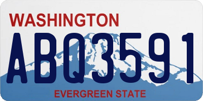 WA license plate ABQ3591