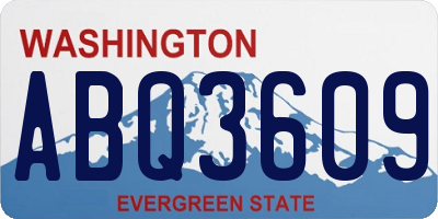 WA license plate ABQ3609