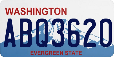 WA license plate ABQ3620