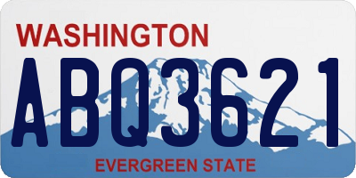 WA license plate ABQ3621