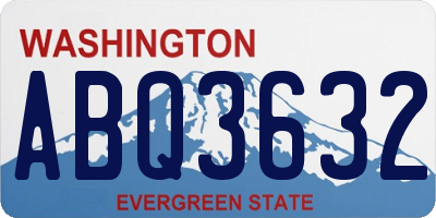 WA license plate ABQ3632