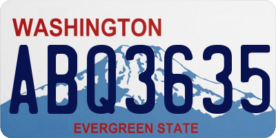 WA license plate ABQ3635