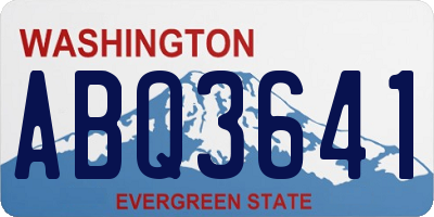 WA license plate ABQ3641