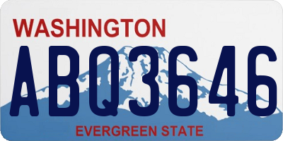 WA license plate ABQ3646
