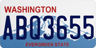 WA license plate ABQ3655