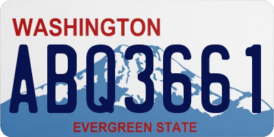 WA license plate ABQ3661