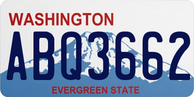 WA license plate ABQ3662
