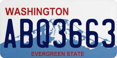 WA license plate ABQ3663