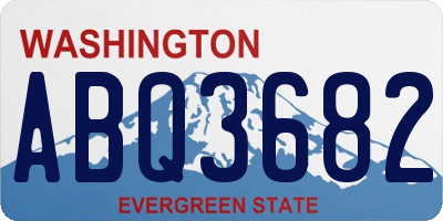 WA license plate ABQ3682