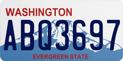 WA license plate ABQ3697