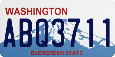 WA license plate ABQ3711