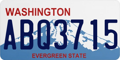 WA license plate ABQ3715