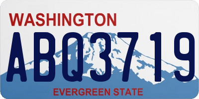 WA license plate ABQ3719