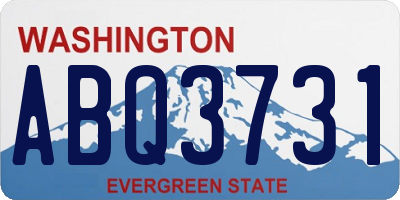 WA license plate ABQ3731