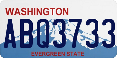 WA license plate ABQ3733