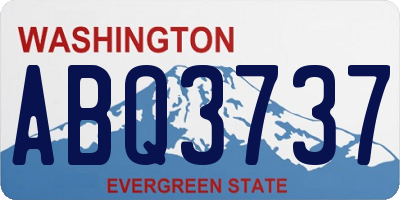 WA license plate ABQ3737