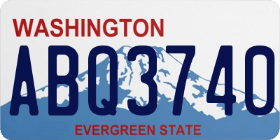 WA license plate ABQ3740