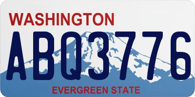 WA license plate ABQ3776