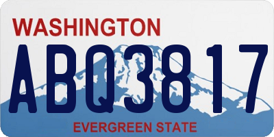 WA license plate ABQ3817