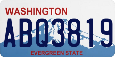 WA license plate ABQ3819