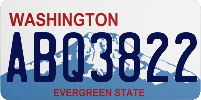 WA license plate ABQ3822