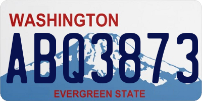 WA license plate ABQ3873