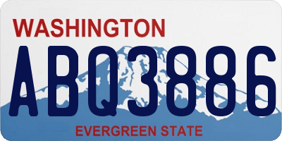 WA license plate ABQ3886
