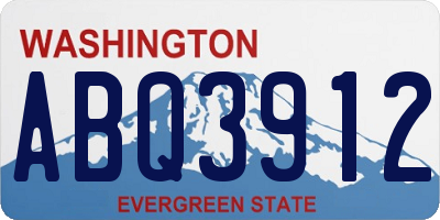 WA license plate ABQ3912